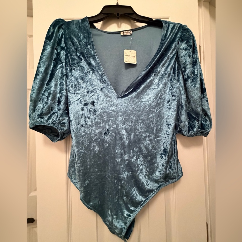 Free People Velvet Bodysuit